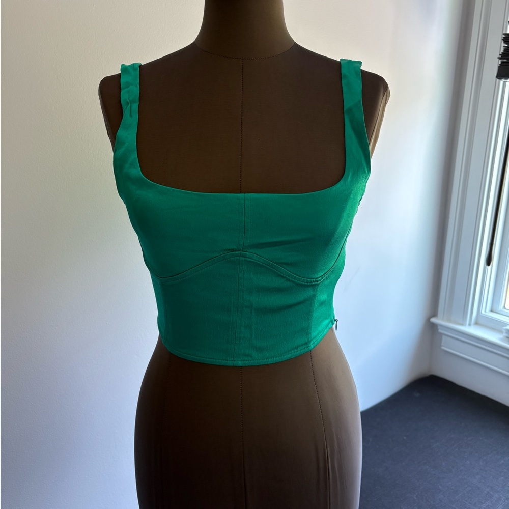 Zara Green Crop Top
